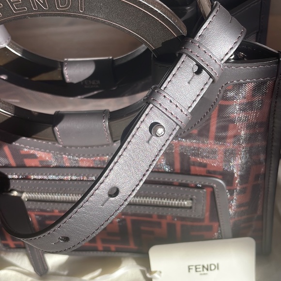 Fendi Runaway FF Mesh and Leather Bag - Picture 8 of 12